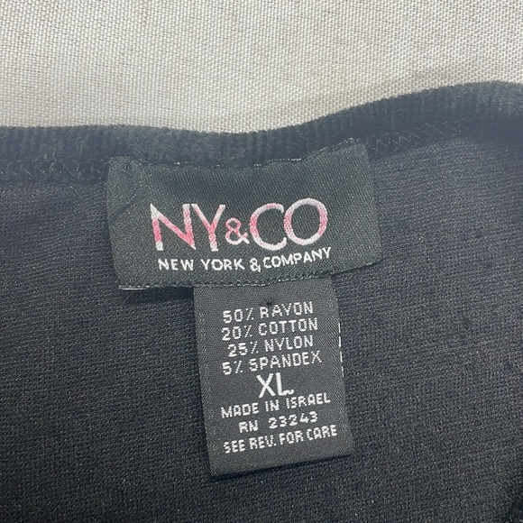 Vintage NY &Co blackish brown velvet/velour tee, size XL - Picture 4 of 4